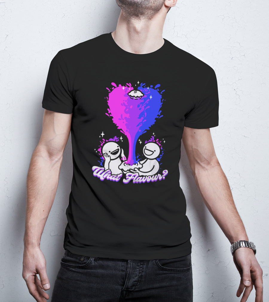 What Flavour? Bi Colorful Abstract Heart Splash T-Shirt