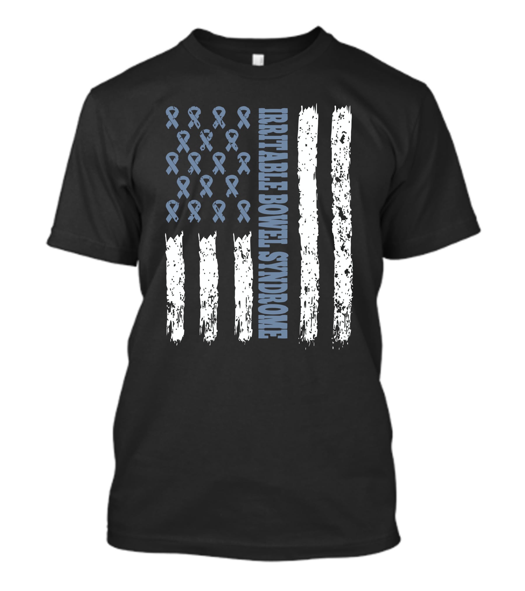 Irritable Bowel Syndrome Awareness Flag With Ribbons T-Shirt