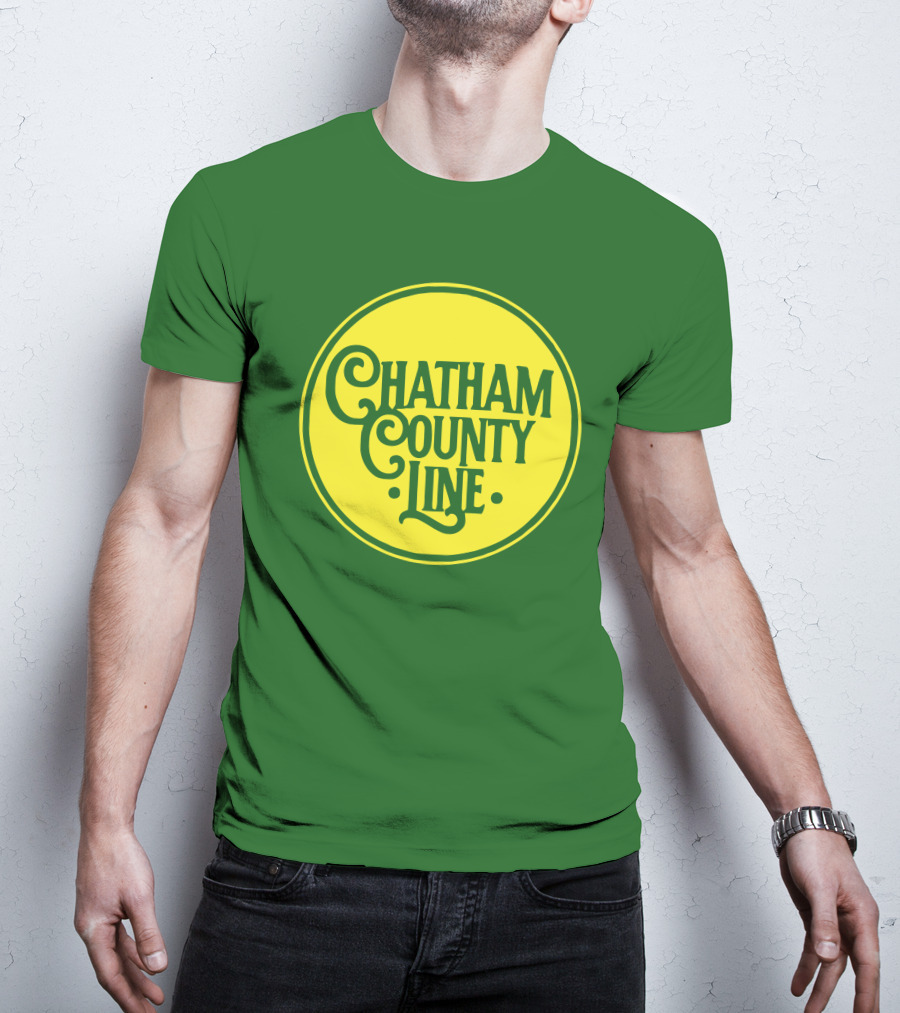 Chatham County Line Vintage Circle Logo On Green Background T-Shirt