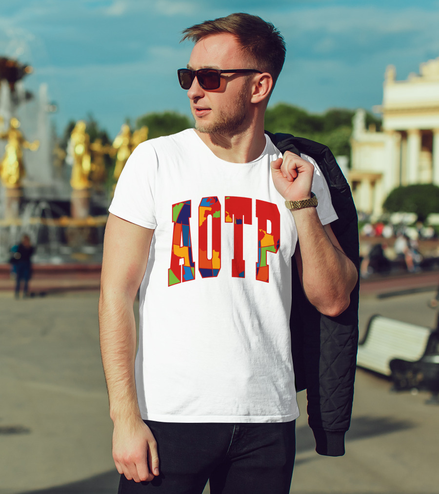 AOTP Bold Multicolor Lettering T-Shirt