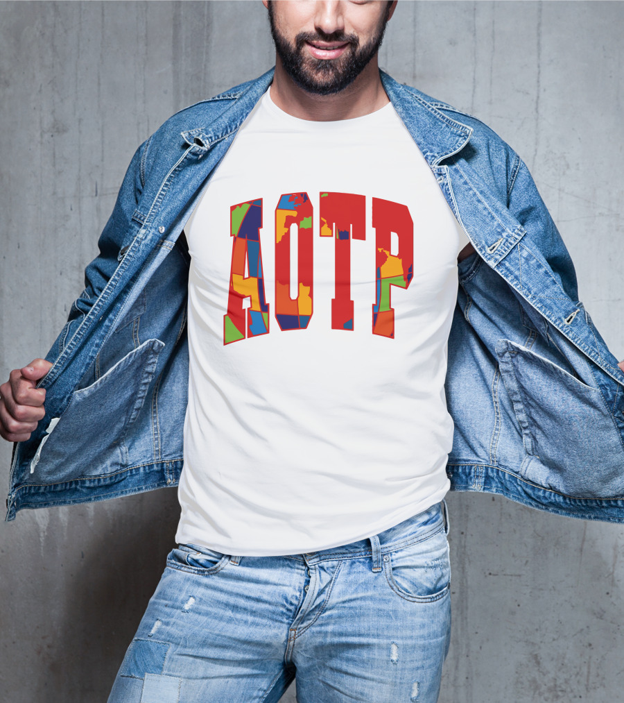 AOTP Bold Multicolor Lettering T-Shirt