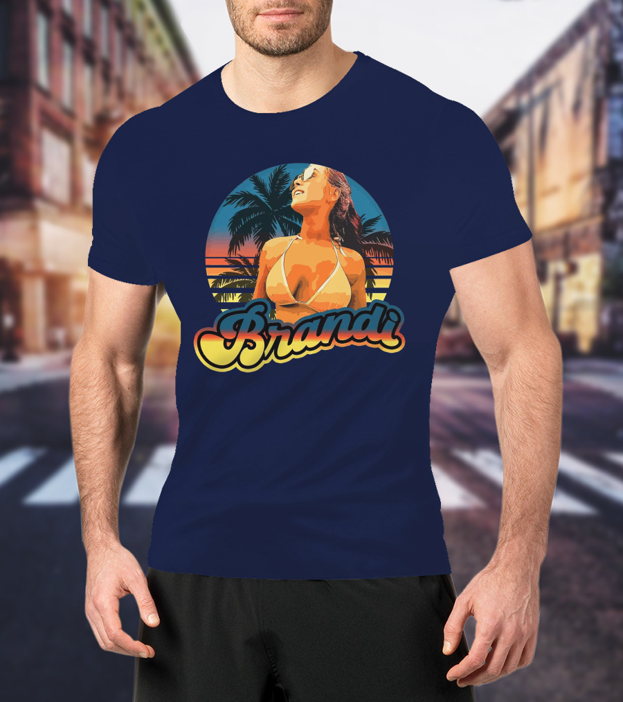 Brandi Lauren Tropical Sunset Palm Trees T-Shirt