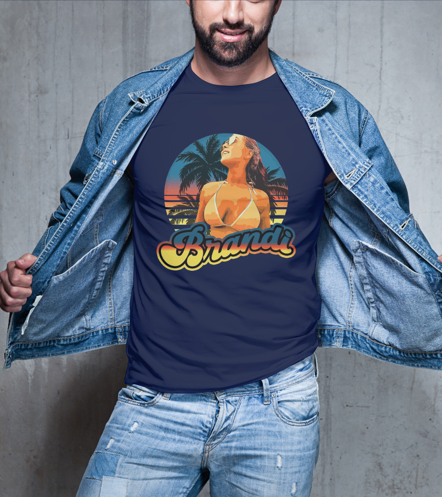 Brandi Lauren Tropical Sunset Palm Trees T-Shirt