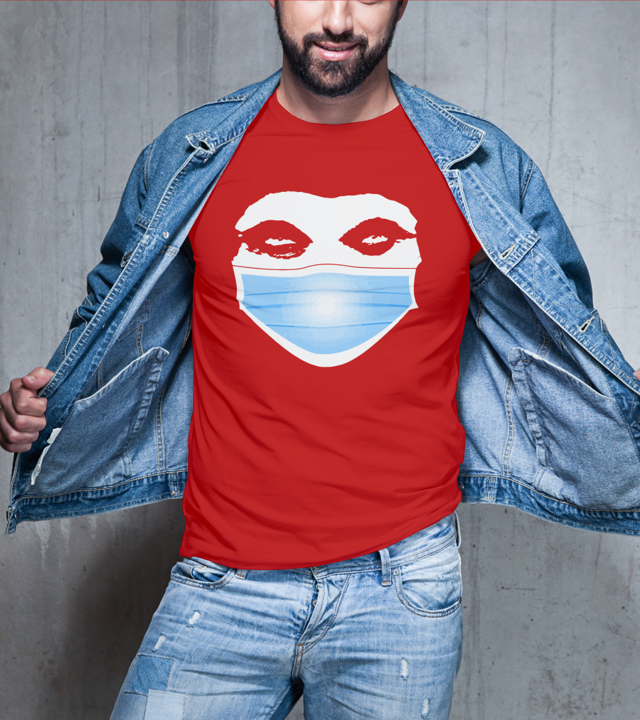 Greg Gutfeld Red Face Mask T-Shirt