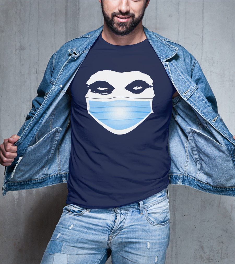Gutfeld Store Blue Masked Face T-Shirt