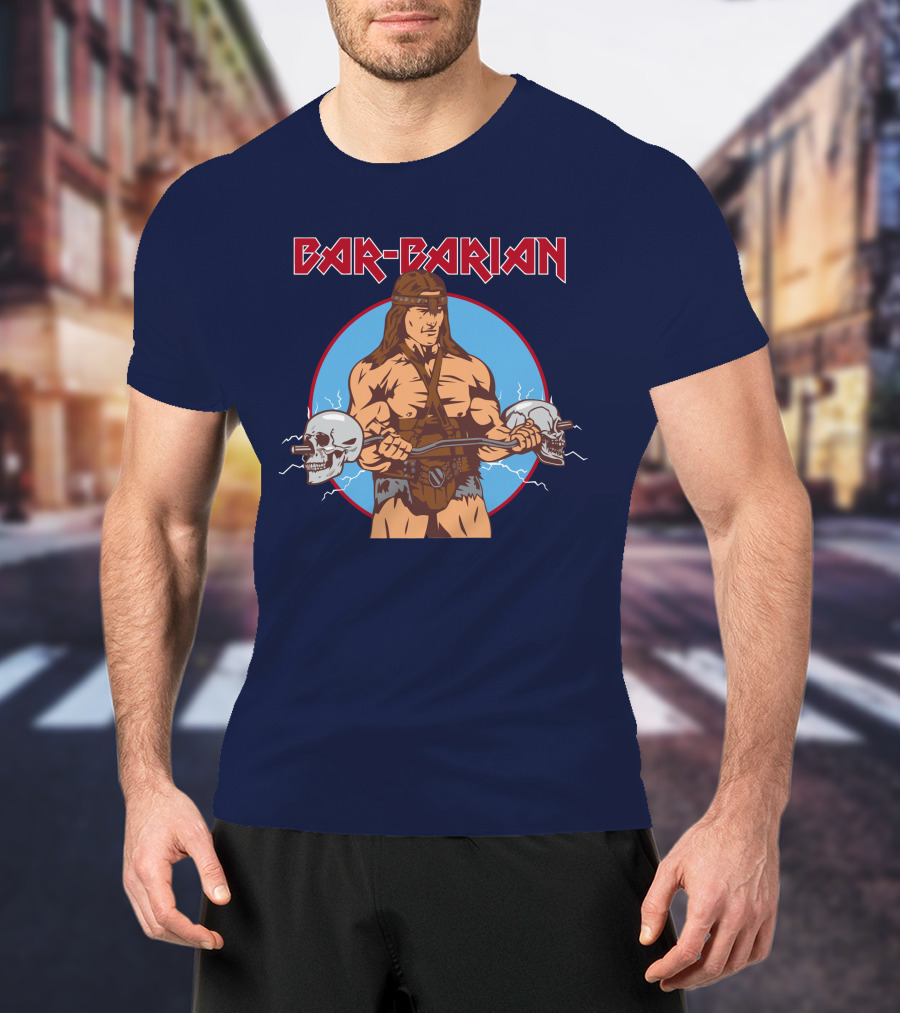 Arnold Schwarzenegger Barbarian Skull Warrior Lifting Barbarian's Official Store T-Shirt