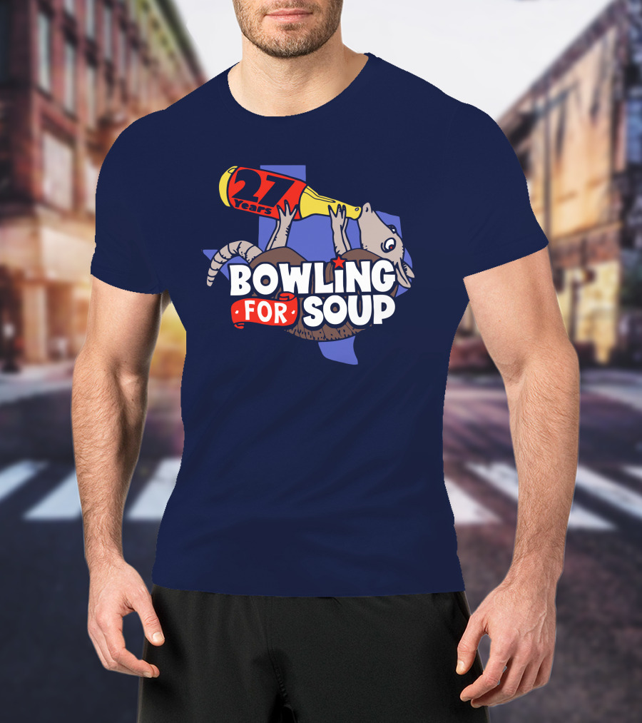 Bowling For Soup 27 Years Armadillo Texas T-Shirt