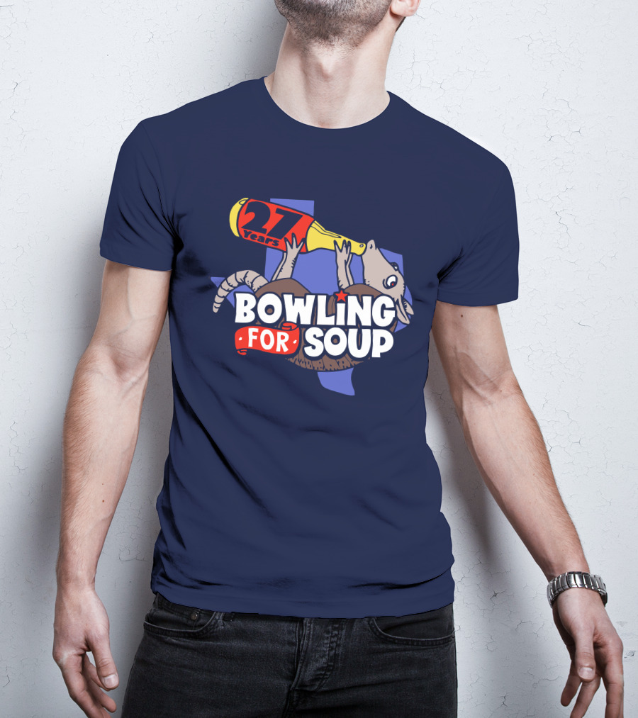 Bowling For Soup 27 Years Armadillo Texas T-Shirt