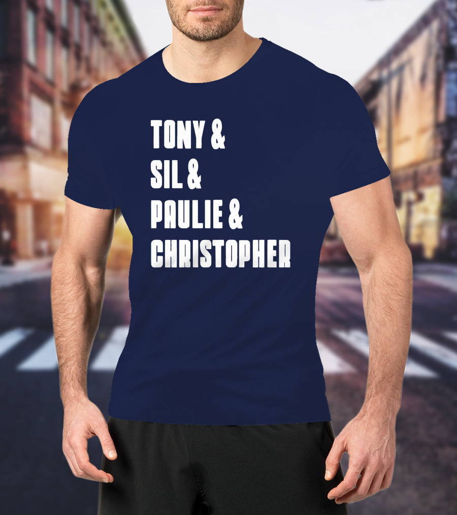 Tony And Sil And Paulie And Christopher Sopranos Characters T-Shirt