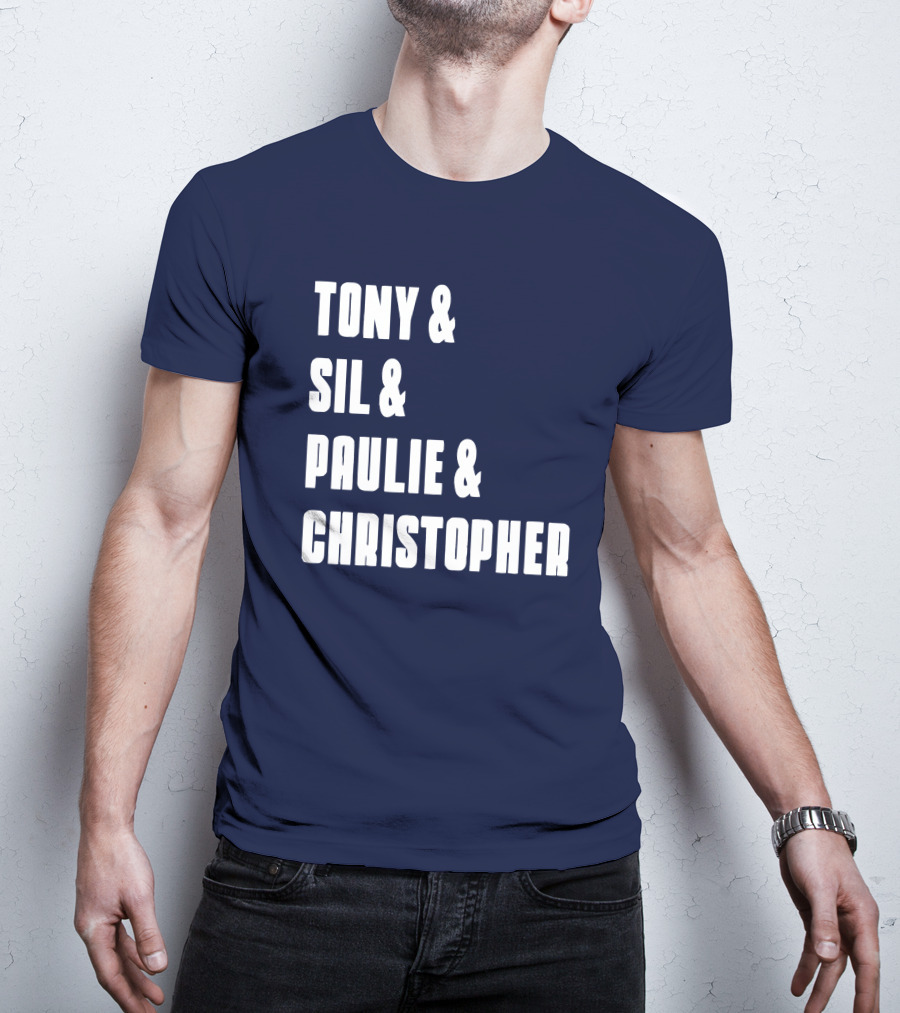 Tony And Sil And Paulie And Christopher Sopranos Characters T-Shirt