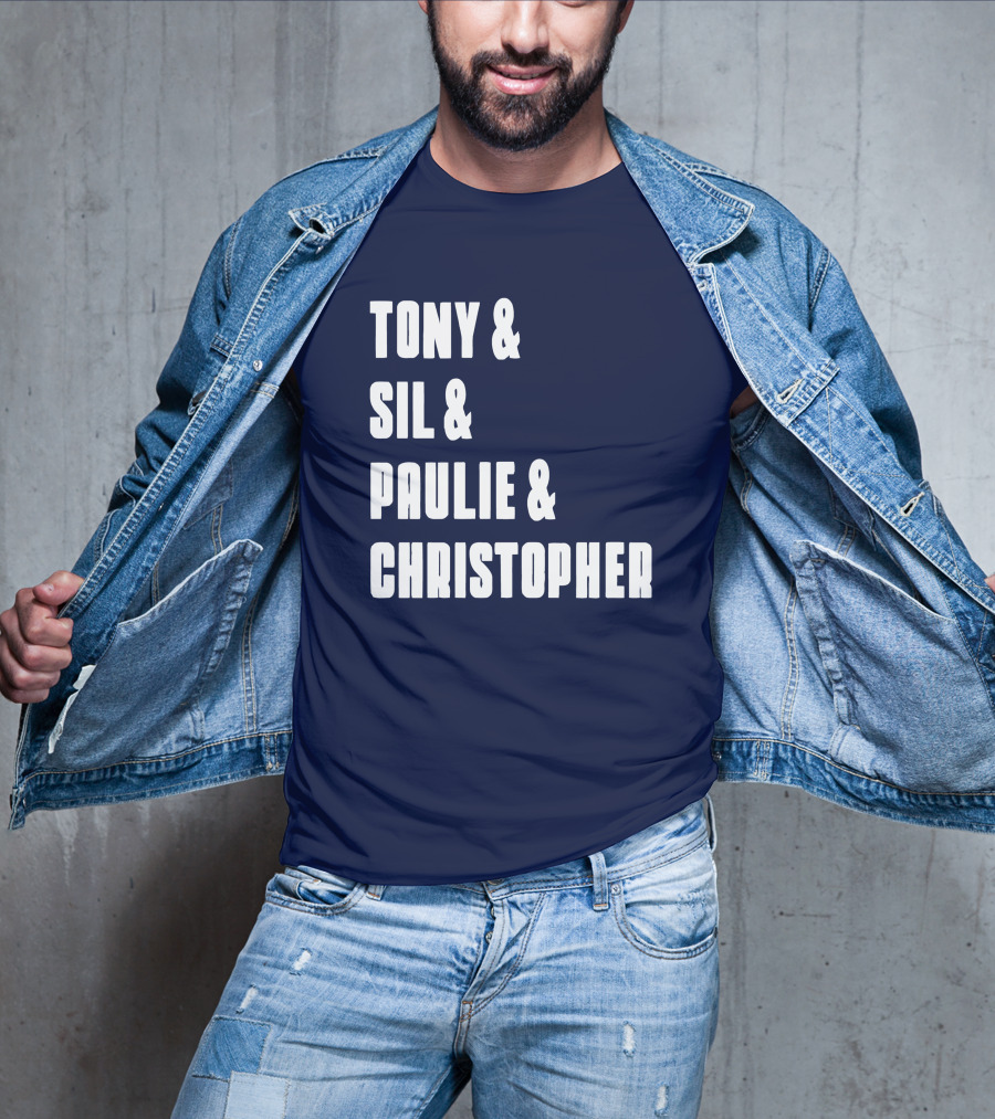 Tony And Sil And Paulie And Christopher Sopranos Characters T-Shirt