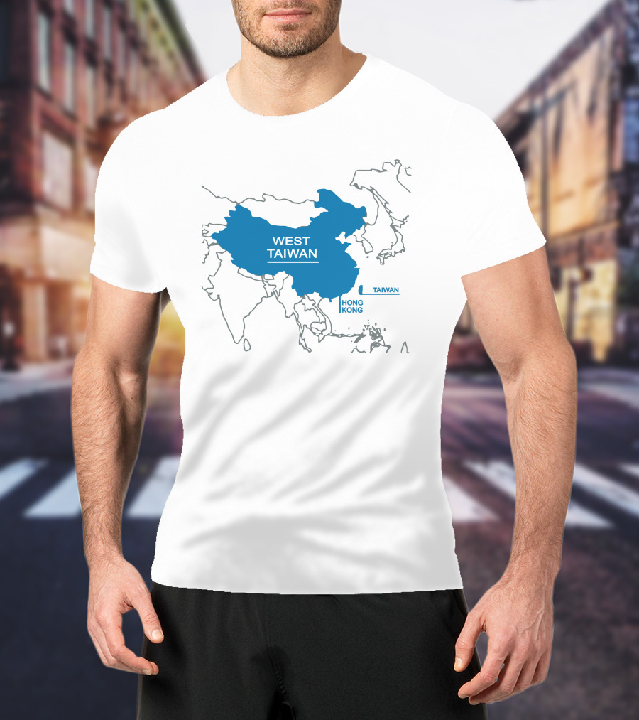 West Taiwan Map With Taiwan Hong Kong T-Shirt