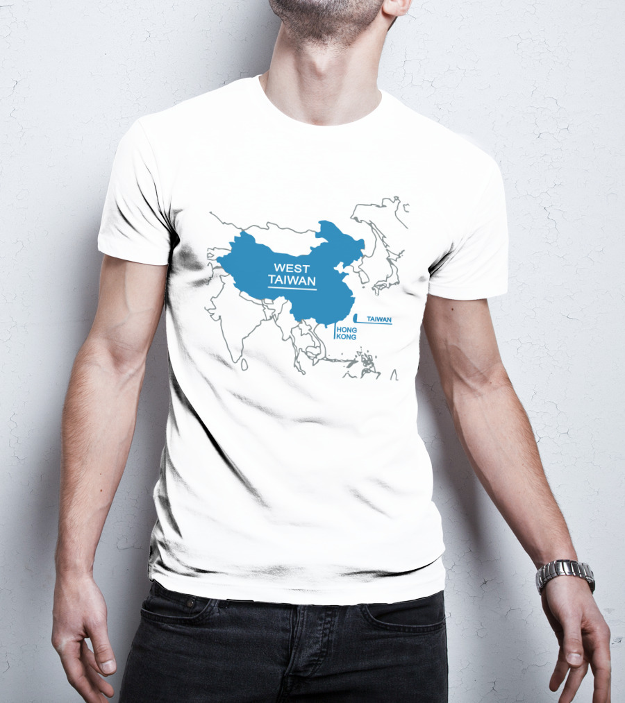 West Taiwan Map With Taiwan Hong Kong T-Shirt