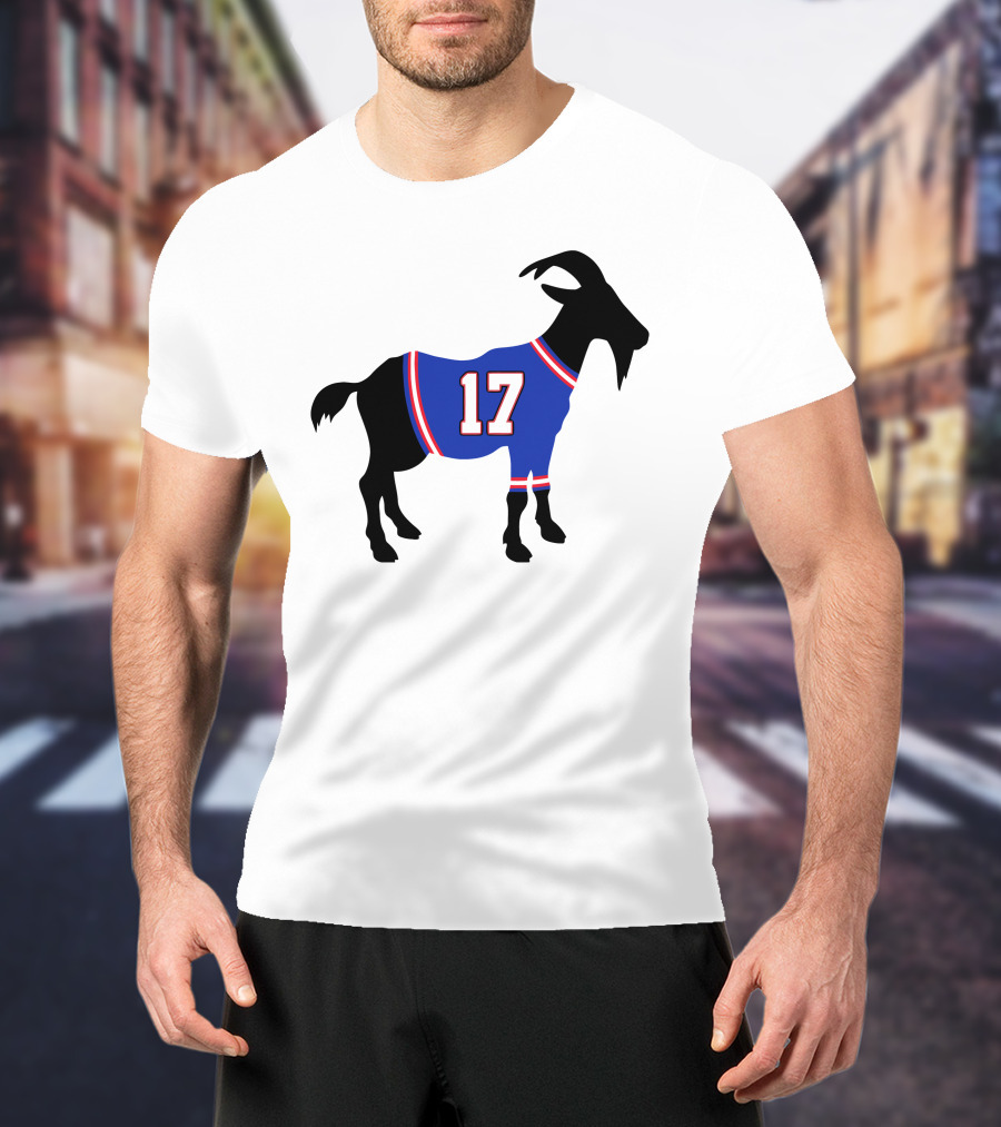 Josh Allen Goat Graphic Number 17 Jersey T-Shirt