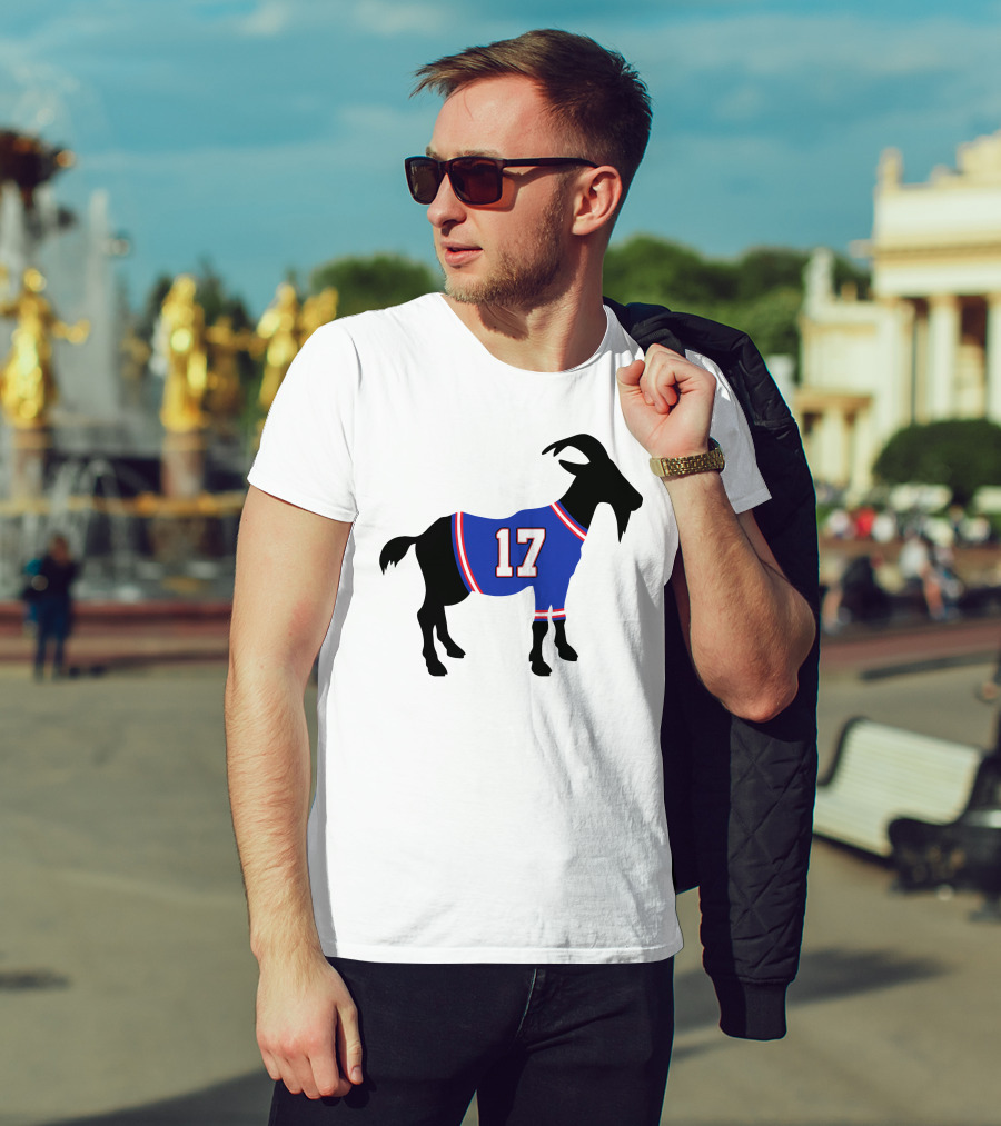 Josh Allen Goat Graphic Number 17 Jersey T-Shirt