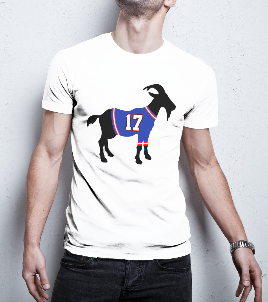 Josh Allen Goat Graphic Number 17 Jersey T-Shirt