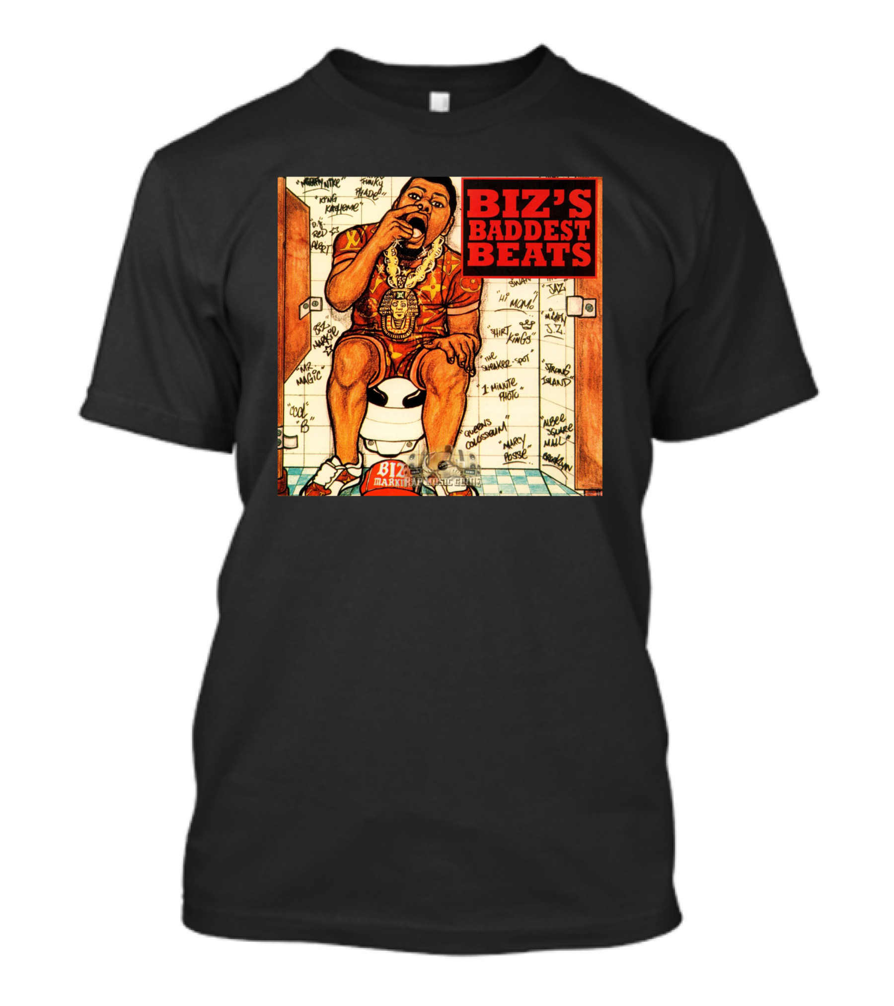 Biz's Baddest Beats Biz Markie Bathroom Graffiti T-Shirt
