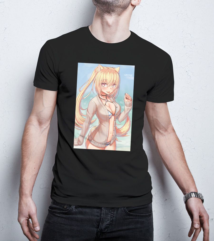 Snuffy Merch Hungrykitty Catgirl Anime Character T-Shirt