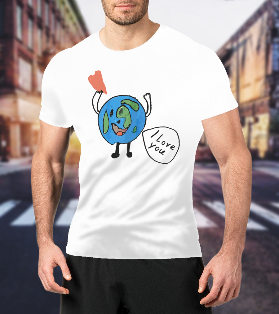 I Love You Earth Heart T-Shirt
