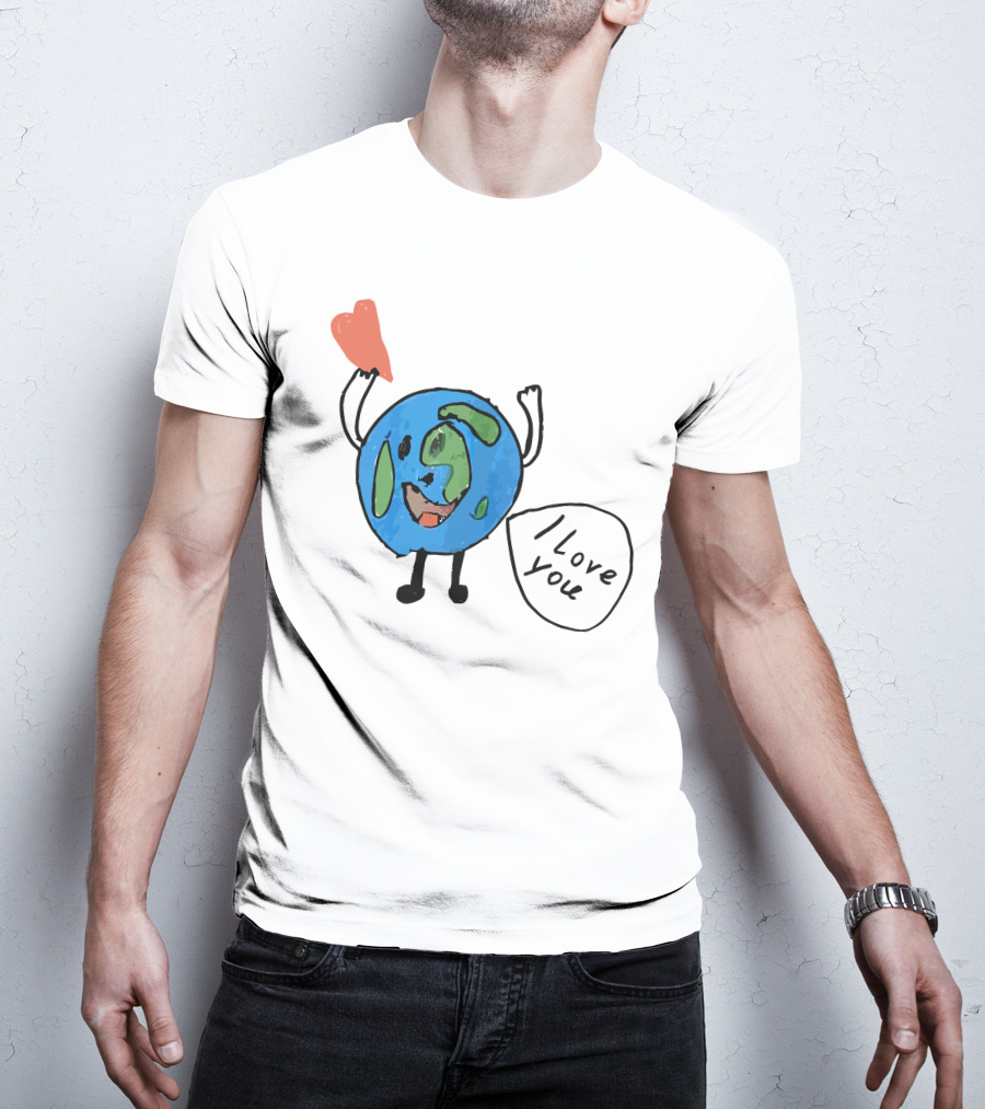 I Love You Earth Heart T-Shirt