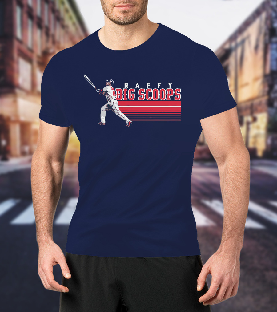 Raffy Big Scoops Baseball Player Silhouette With Bat T-Shirt