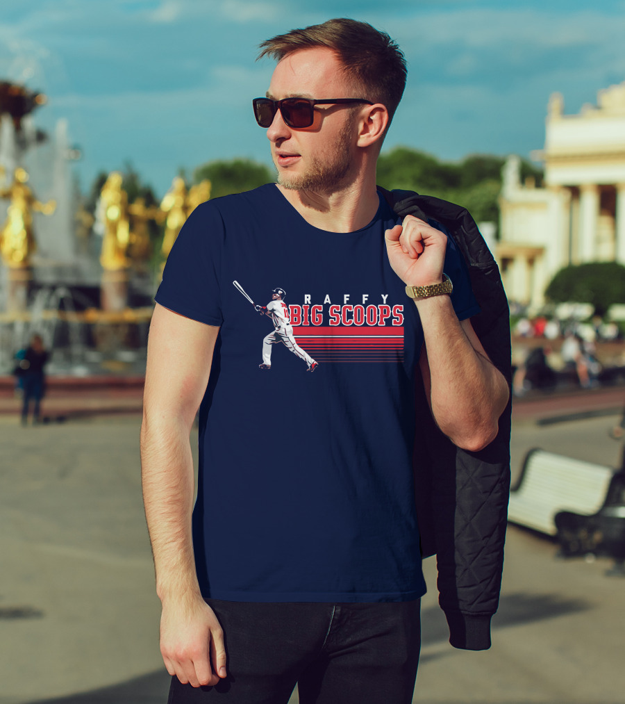 Raffy Big Scoops Baseball Player Silhouette With Bat T-Shirt