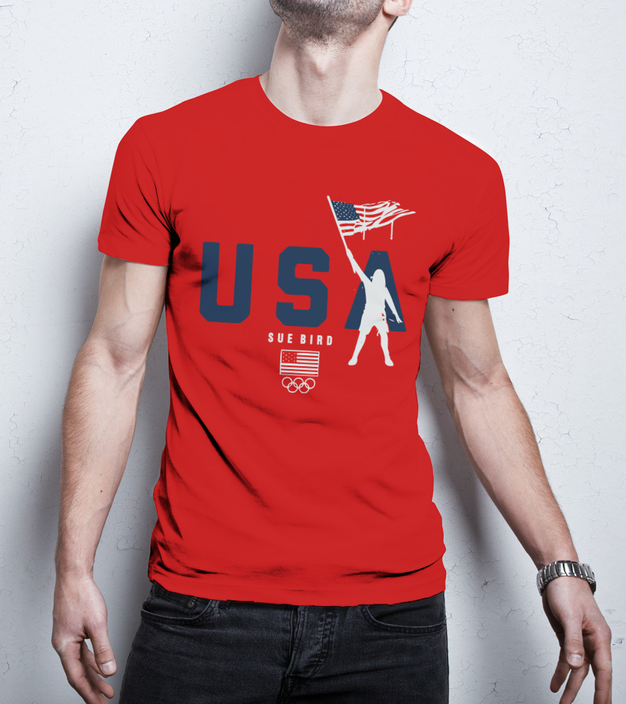 USA Sue Bird Flag Bearer Olympic T-Shirt