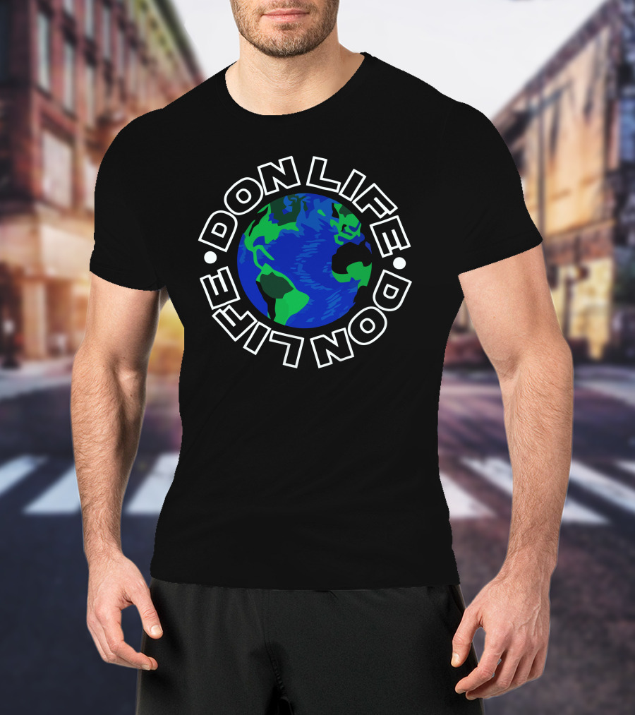 Don Life Earth Motif Global T-Shirt