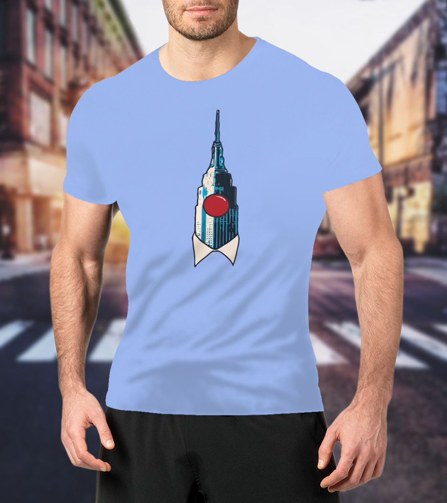 Dave Portnoy The Empire State Building Clown Shirt Blue Background T-Shirt