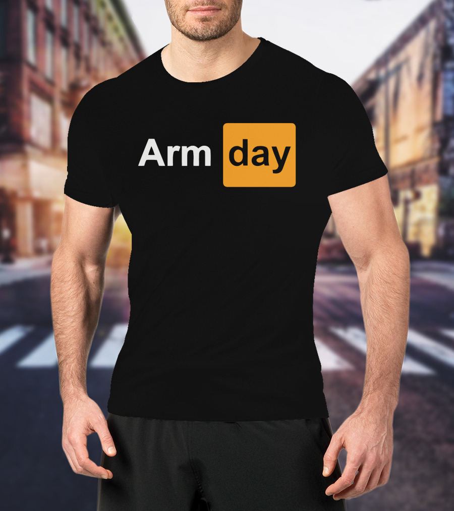 Arm Day Bodybuilding Workout Gym Motivation T-Shirt
