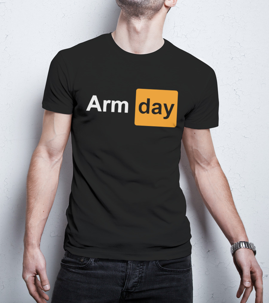 Arm Day Bodybuilding Workout Gym Motivation T-Shirt