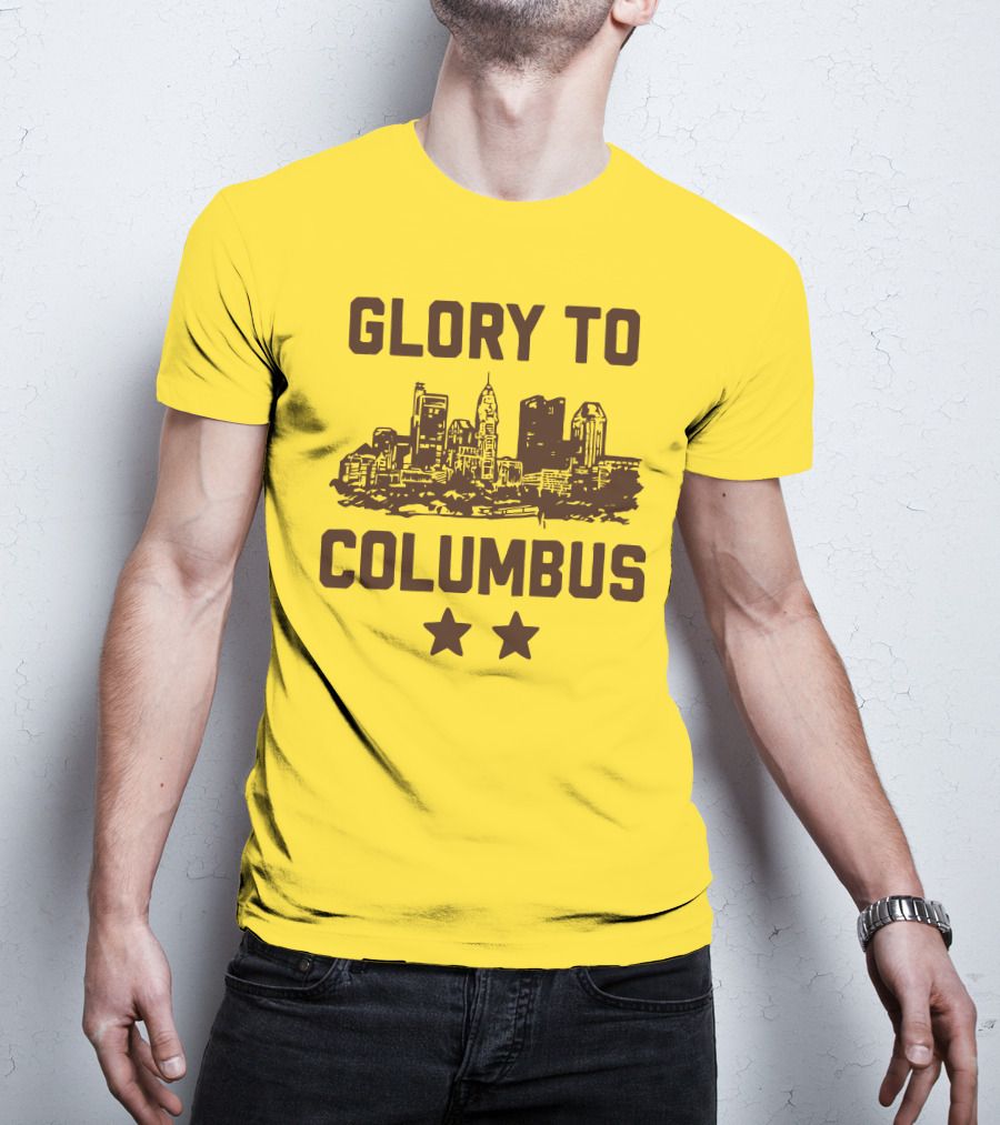 Glory To Columbus Skyline Two Stars T-Shirt