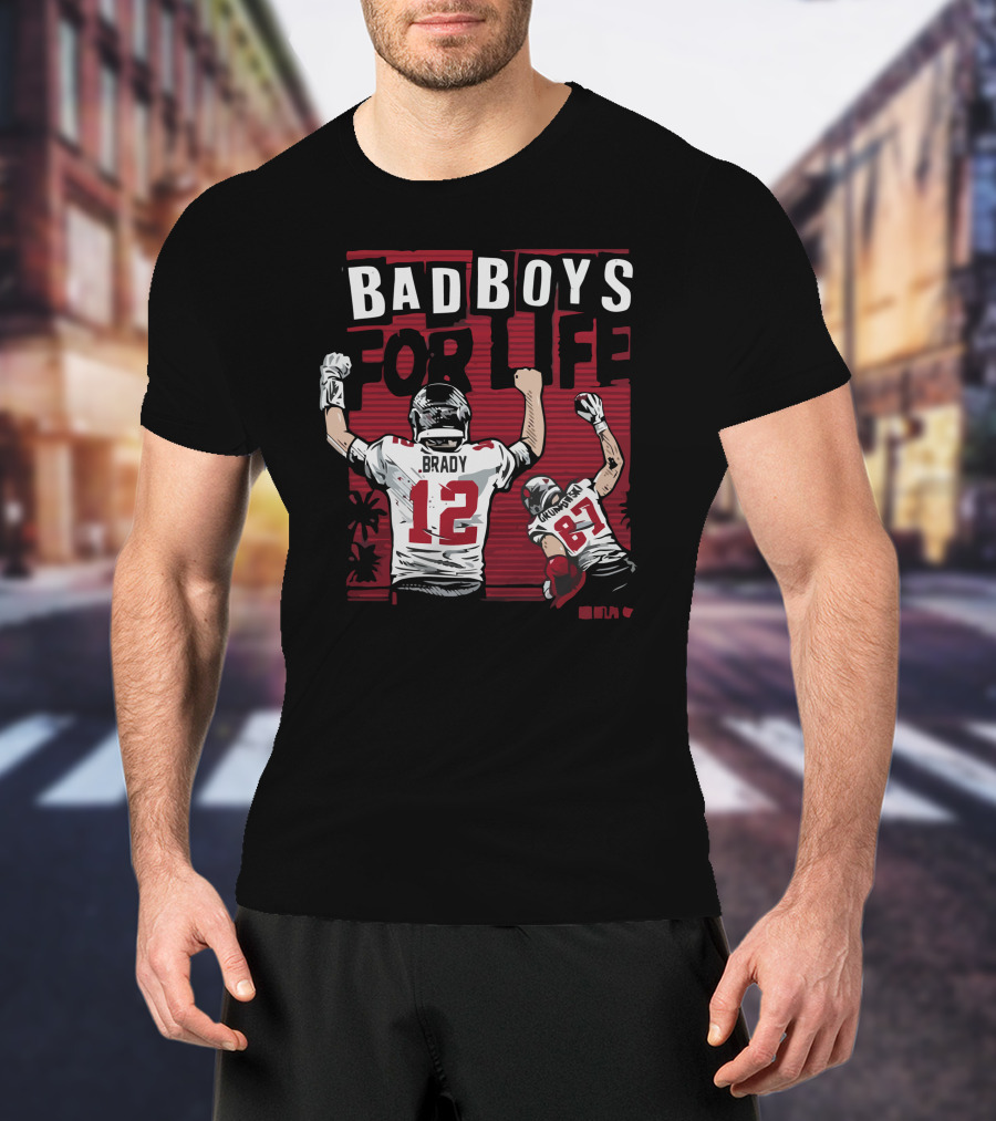 Brady Gronkowski Bad Boys For Life Football 12 87 T-Shirt