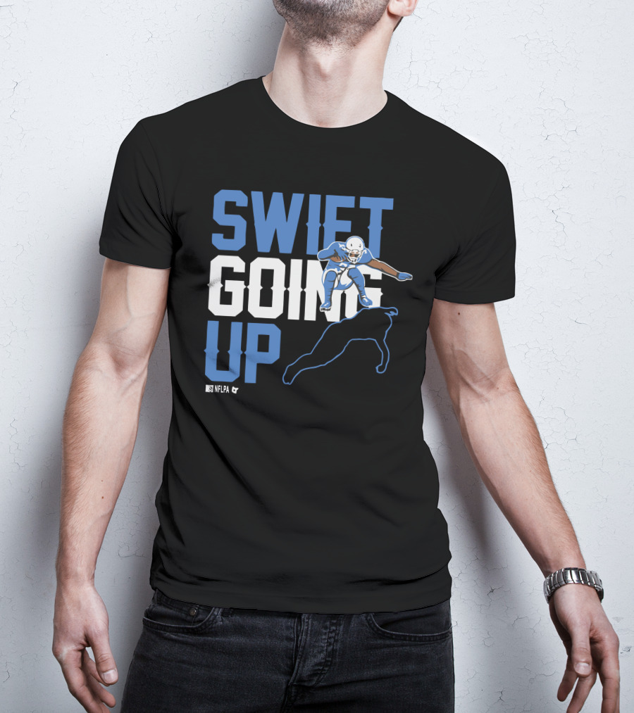 D'Andre Swift Going Up NFLPA Football Player Action T-Shirt