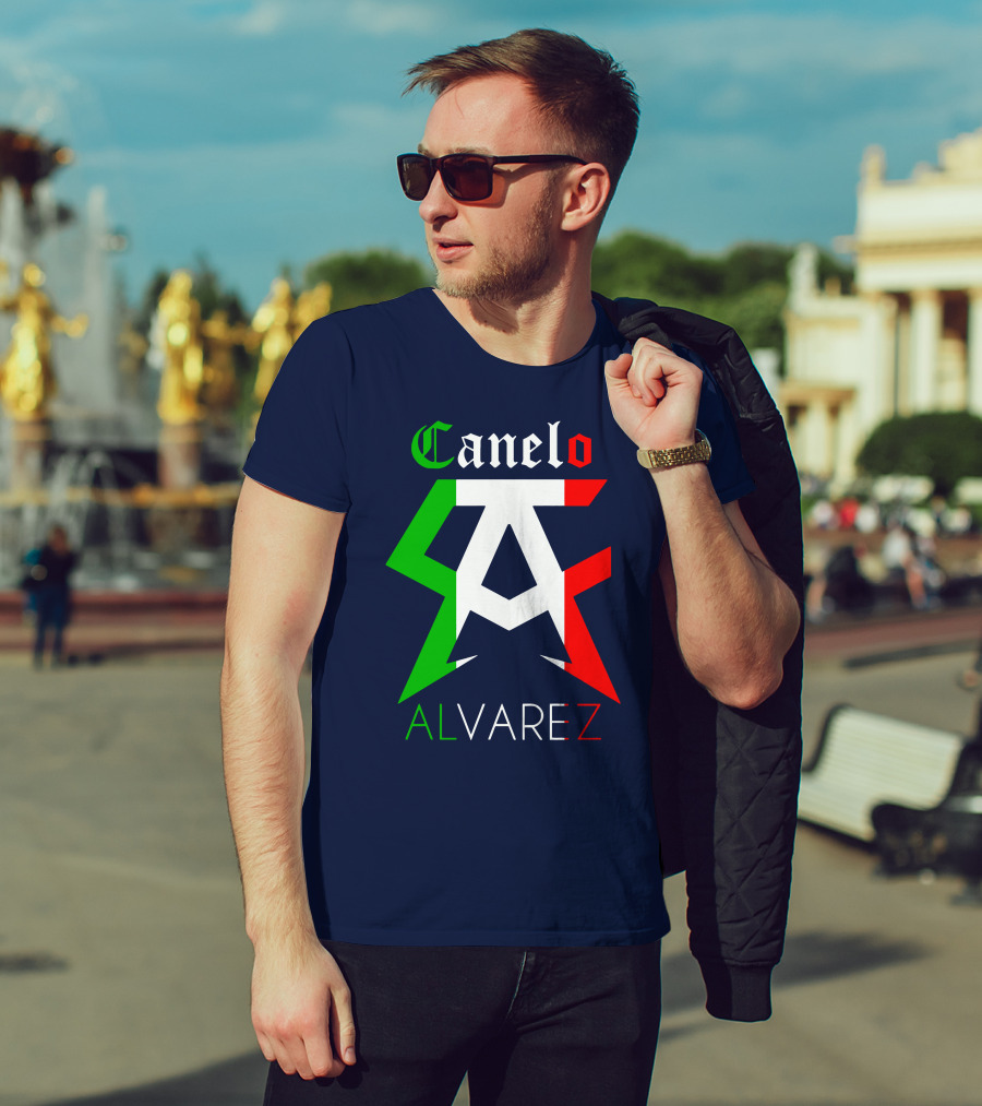 Canelo Alvarez Logo Mexican Flag Colors CA Initials T-Shirt