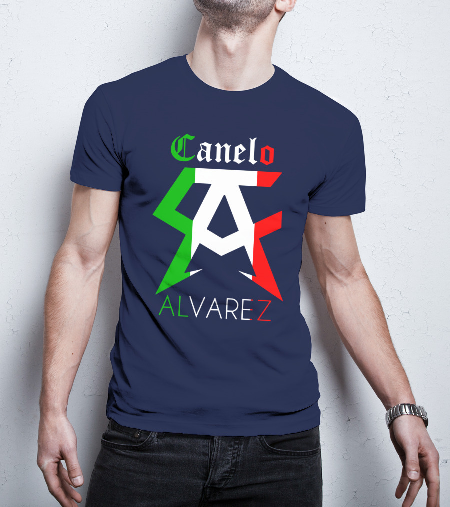 Canelo Alvarez Logo Mexican Flag Colors CA Initials T-Shirt