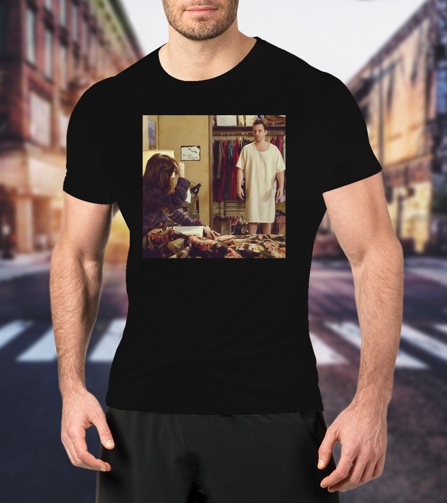 Nick Miller Sleepwear Scene With Pajamas And Wardrobe T-Shirt