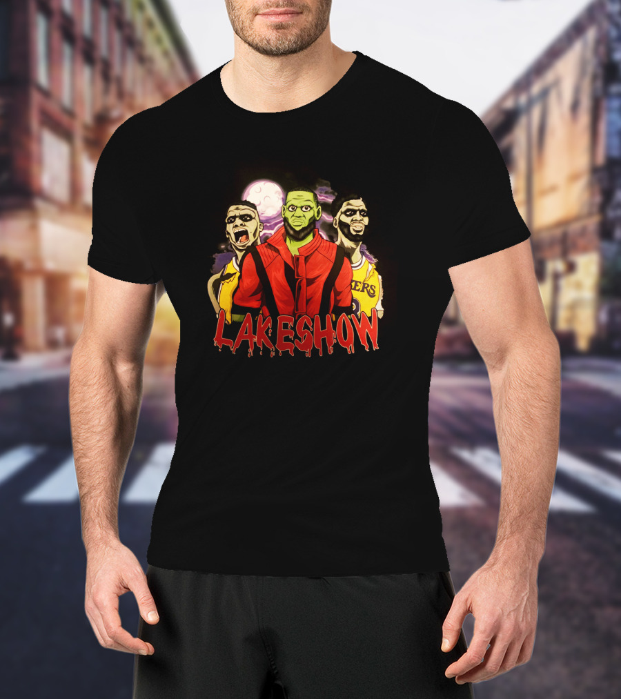 Lakeshow Halloween Russ Bron Brow Lakers Monster Trio T-Shirt