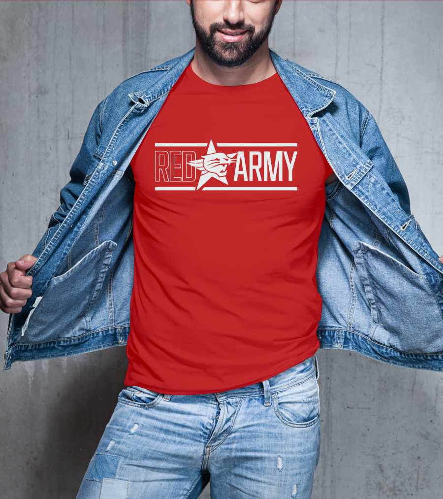 Red Perth Wildcats Fan Army T-Shirt