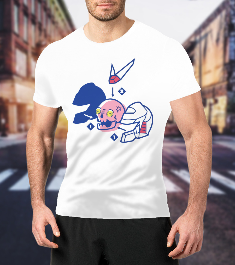 Pewdiepie Mecha Anatomy Skull Robot Disassembled T-Shirt