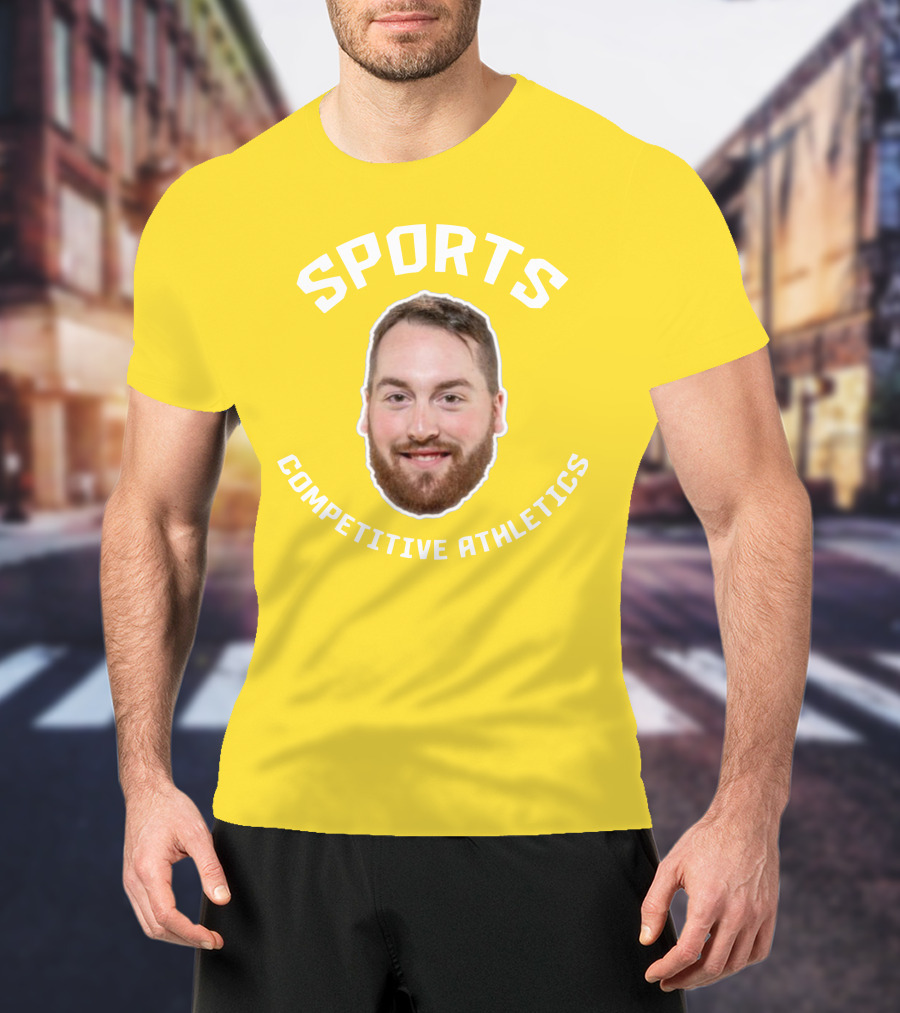 Sports Competitive Athletics Bearded Face T-Shirt