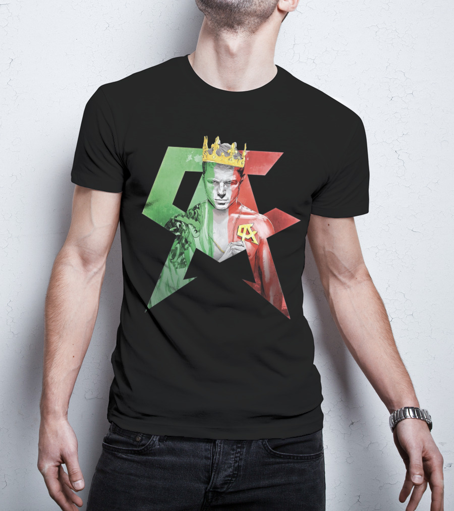 Canelo Champion King In Mexican Flag Colors With Crown And CA T-Shirt