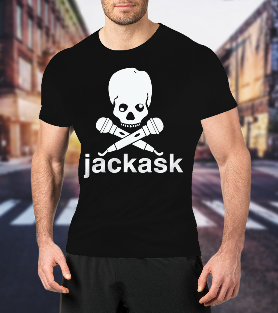 Jackask Jacksfilms Skull And Microphones T-Shirt