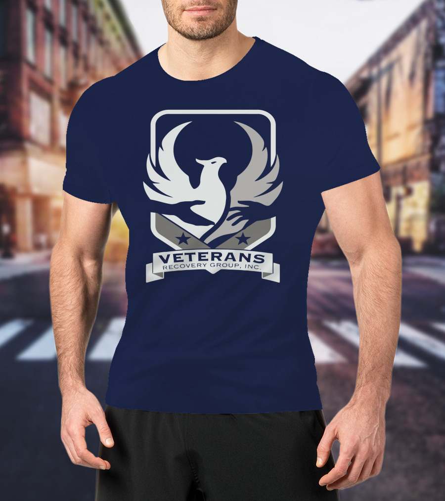 VETERANS RECOVERY GROUP INC Eagle Crest Badge T-Shirt