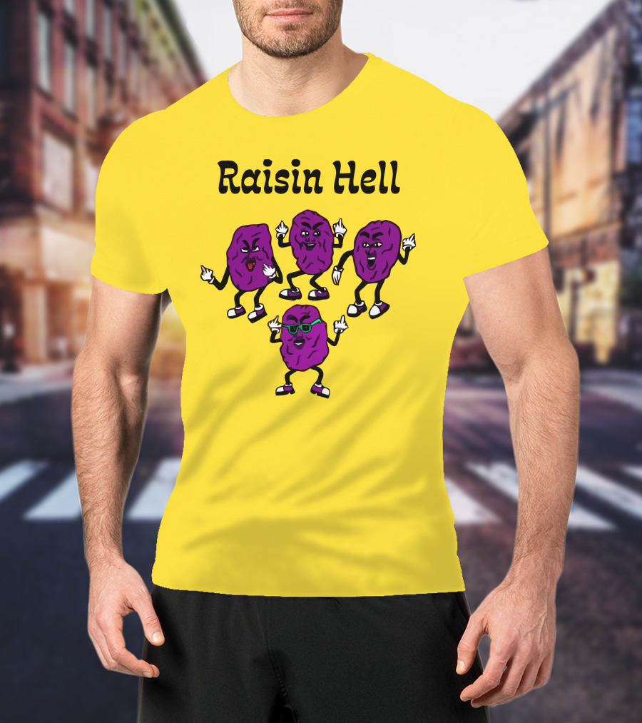 Raisin Hell Dancing Cartoon Purple Raisins T-Shirt