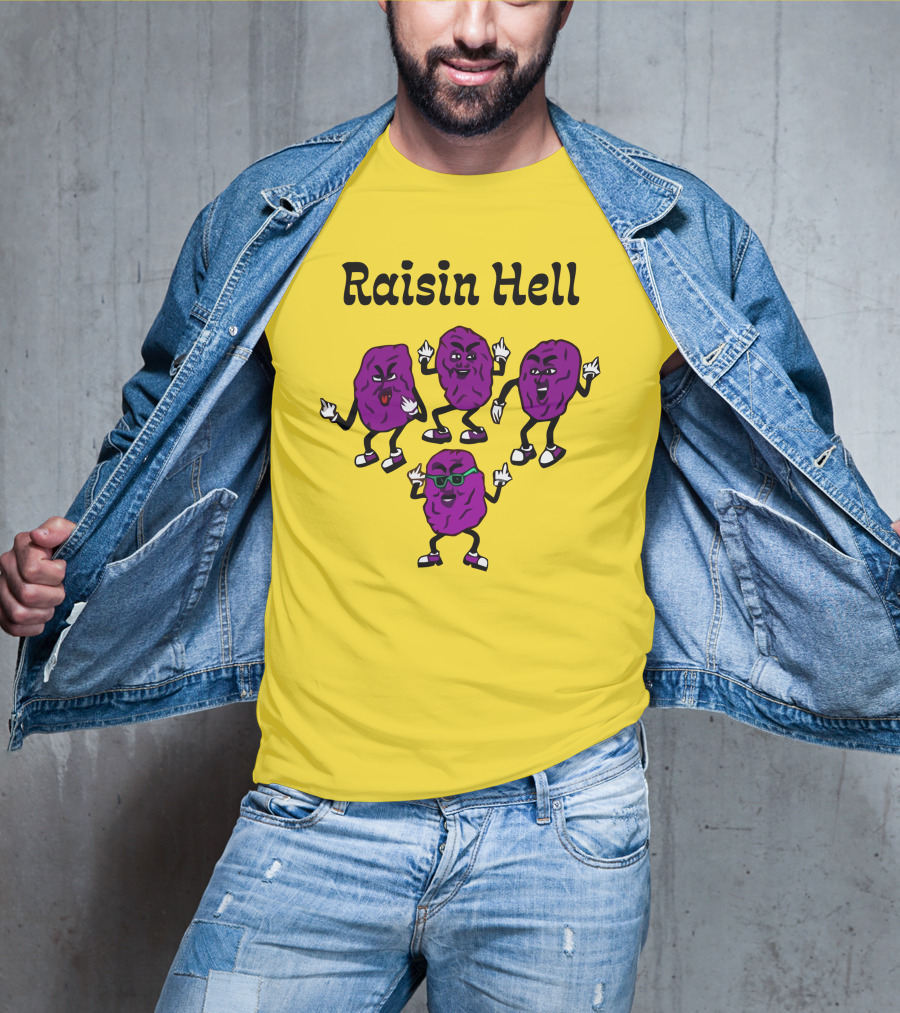 Raisin Hell Dancing Cartoon Purple Raisins T-Shirt