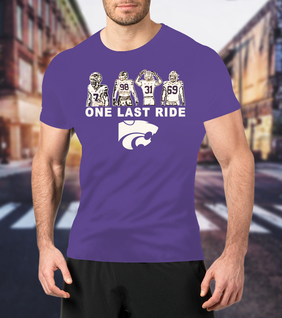 K-State Football One Last Ride Wildcats Players T-Shirt