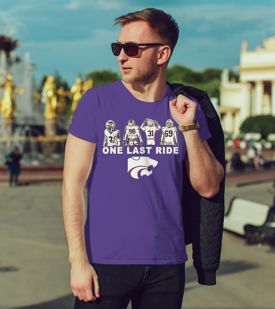 K-State Football One Last Ride Wildcats Players T-Shirt