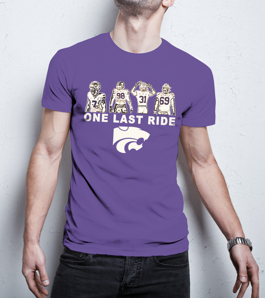 K-State Football One Last Ride Wildcats Players T-Shirt