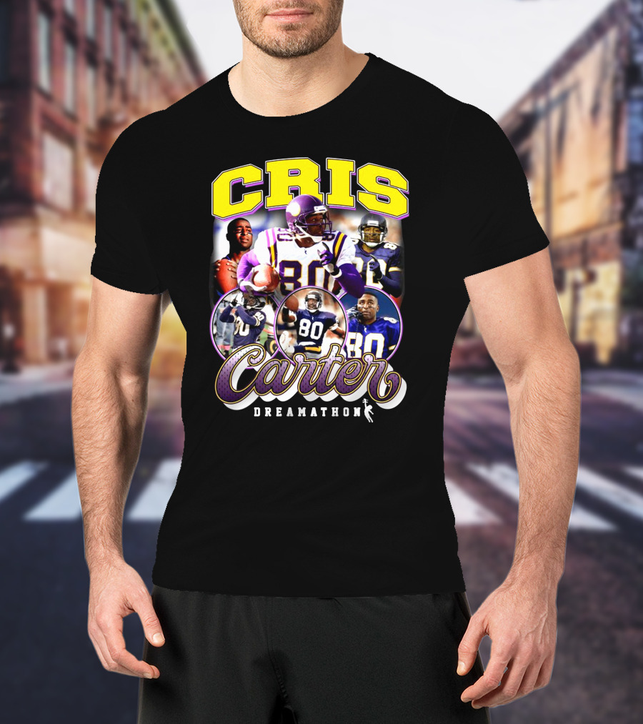 Cris Carter 80 Dreamathon Football Legends T-Shirt